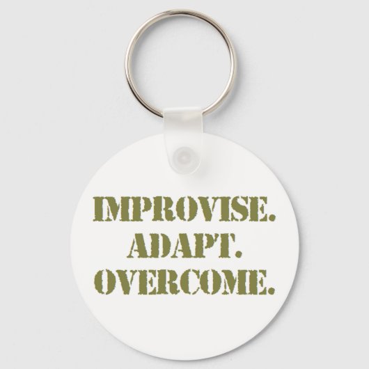 Porte-clés improviser adapter vaincre (Recto)