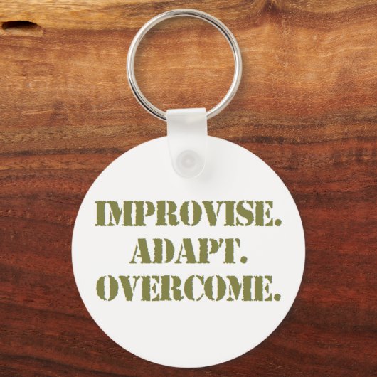 Porte-clés improviser adapter vaincre (Recto)
