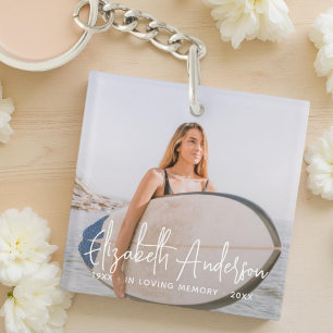 Porte-clés In Love Memory Funérailles commémoratives Photo mo