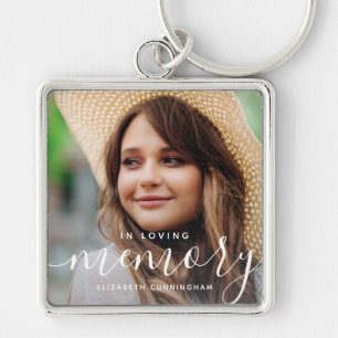 Porte-clés In Love Memory Memorial Modern Elegant Photo