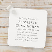 Porte-clés In Love Memory Memorial Modern Simple Citation