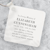 Porte-clés In Love Memory Memorial Modern Simple Citation