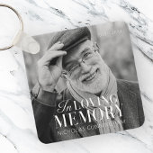 Porte-clés In Love Memory Modern Elegant Photo Memorial