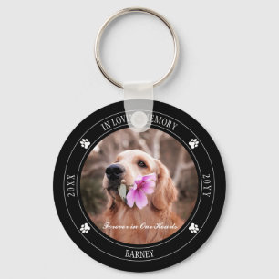 Porte-clés In Love Memory Photo Pet Memorial - Noir