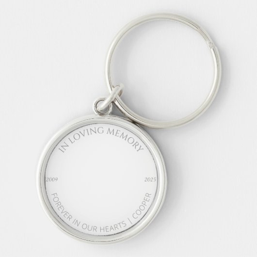 Porte-clés In Loving Memory Custom Pet Photo & Name Keychain (Devant)