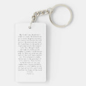 Porte-clés in loving memory modern simple prayer card  (Dos)