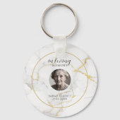 Porte-clés In Loving Memory with Photo | marble gold (Verso)