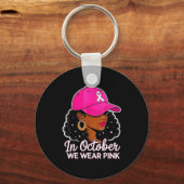 Porte-clés In October We Wear Nk Black Women Breast Cancer Aw (Recto)