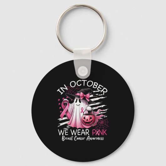 Porte-clés In October We Wear Nk Boo Ghost Breast Cancer Nk R (Recto)