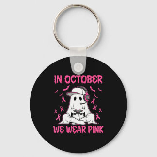 Porte-clés In October We Wear Nk Breast Cancer Gaming Ghost Y