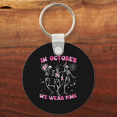 Porte-clés In October We Wear Nk Halloween Breast Cancer Skel (Recto)
