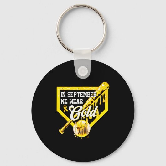Porte-clés In September We Wear Gold Baseball Drip Boy Childh (Recto)