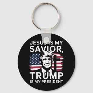 Porte-clés Inauguration 2025 Jésus Et Trump