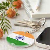 Porte-clés Inde Drapeau charmant patriotique (Devant Droit)