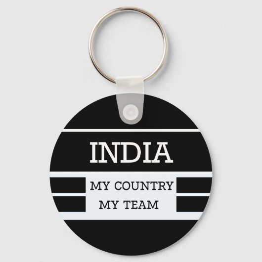 Porte-clés Inde Mon Pays Mon Équipe Concept (Recto)