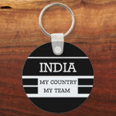 Porte-clés Inde Mon Pays Mon Équipe Concept (Recto)