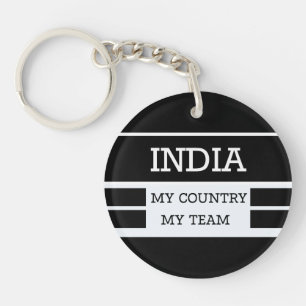Porte-clés Inde Mon Pays Mon Équipe Concept