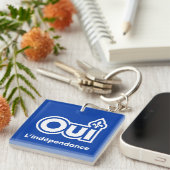 Porte-clés Indépendance du Québec OUI (Devant Droit)
