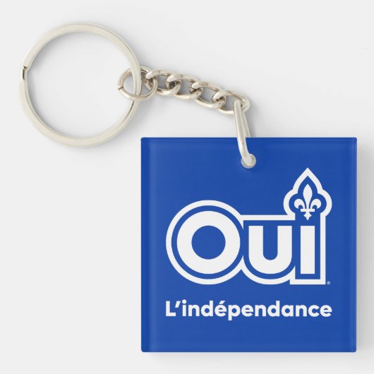 Porte-clés Indépendance du Québec OUI (Devant)
