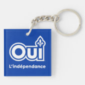 Porte-clés Indépendance du Québec OUI (Dos)