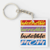 Porte-clés Indestructible, Incroyable, Indébile Maman (Devant)