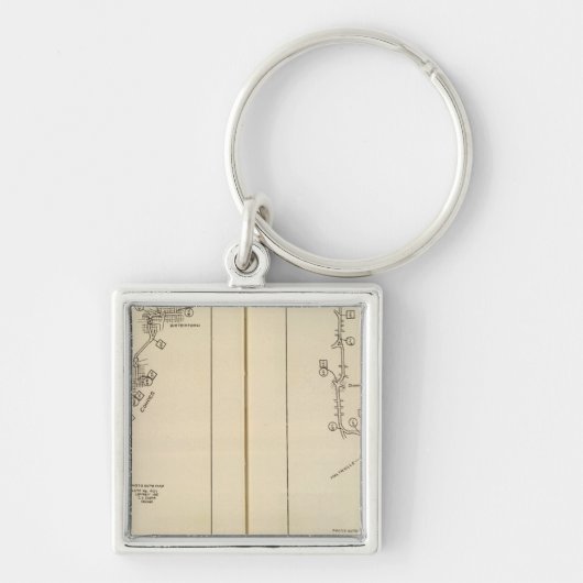 Porte-clés Index map Albany, Saratoga Springs (Devant)