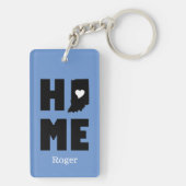 Porte-clés Indiana Home Blue Personnalisé (Dos)