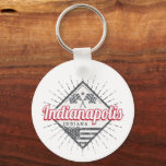 Porte-clés Indianapolis City Indiana États-Unis États-Unis<br><div class="desc">Indianapolis dans l'Indiana, capitale de l'Amérique, drapeaux vintages design souvenir. Drapeau américain de la ville rétro d'Indianapolis pour un voyage aux États-Unis et Marion Comté ou des vacances dans l'Indiana. Indianapolis avec drapeau pour les vacances aux Etats-Unis. Capitale d'Indianapolis aux Etats-Unis avec drapeaux drapeau américain Vintage souvenir pour les vacances...</div>