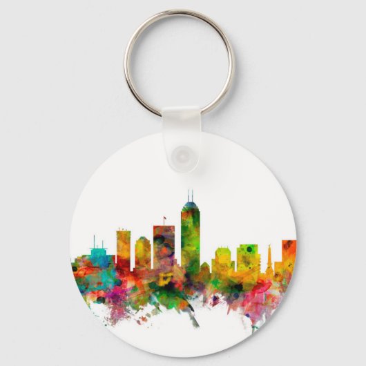 Porte-clés Indianapolis Indiana Skyline (Recto)
