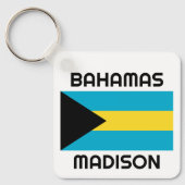 Porte-clés Indicateur Bahamas du nom personnalisé (Recto)