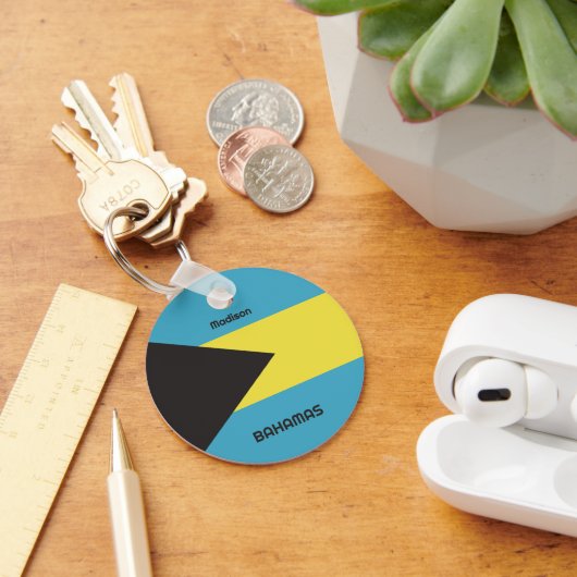 Porte-clés Indicateur Bahamas du nom personnalisé (Bureau)