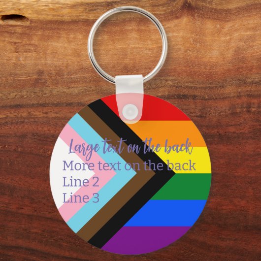 Porte-clés Indicateur de fierté d'avancement | Votre nom | (Verso)