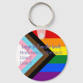 Porte-clés Indicateur de fierté d'avancement | Votre nom | (Verso)