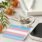 Porte-clés Indicateur de fierté transgenre (Devant Droit)