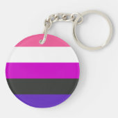 Porte-clés Indicateur de la fierté du fluide genderfluide (Dos)