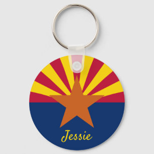 Porte-clés Indicateur de l'état de l'Arizona Personnaliser no