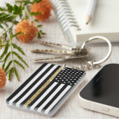 Porte-clés Indicateur de Parties scintillant de ligne jaune f (Devant droit)