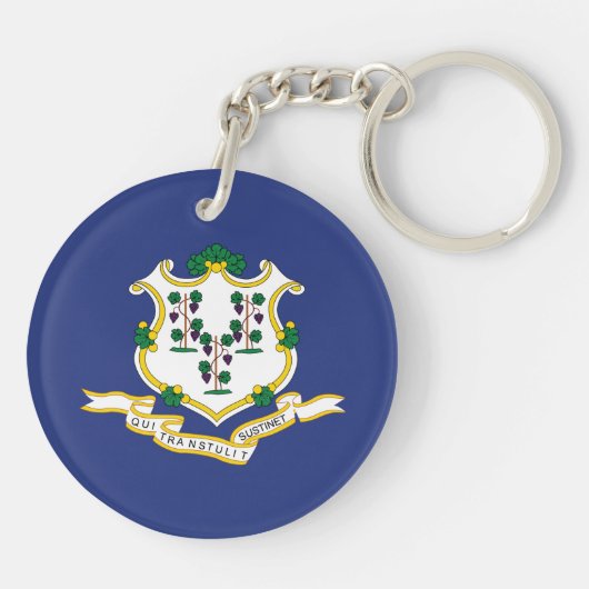 Porte-clés Indicateur d'état Connecticut (Dos)