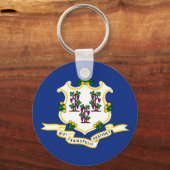 Porte-clés Indicateur d'état Connecticut (Recto)