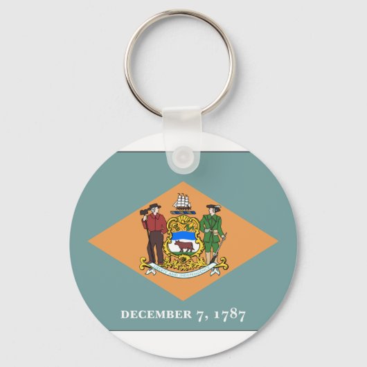 Porte-clés Indicateur d'état du Delaware (Recto)