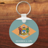 Porte-clés Indicateur d'état du Delaware (Recto)