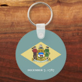 Porte-clés Indicateur d'état du Delaware (Verso)