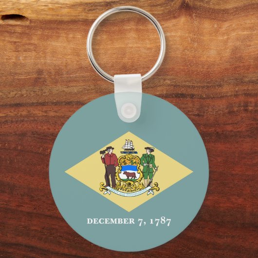 Porte-clés Indicateur d'état du Delaware (Verso)