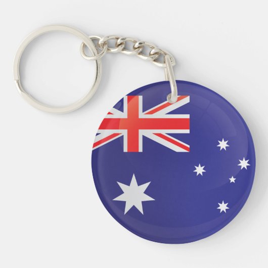 Porte-clés Indicateur d'icône ronde Australie (Devant)