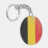 Porte-clés Indicateur d'icône ronde Belgique (Devant gauche)