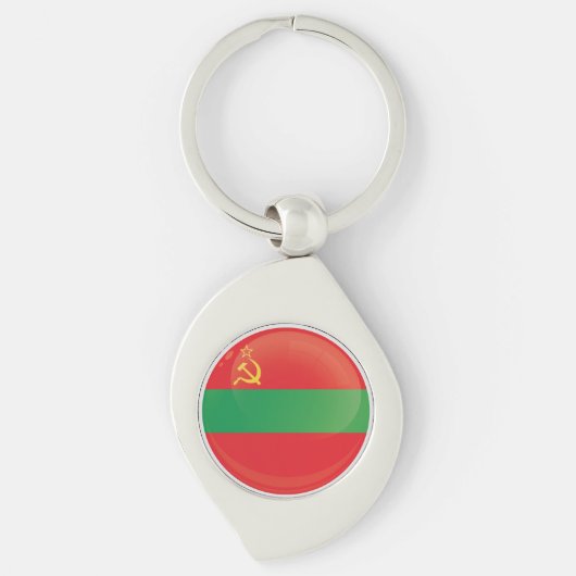 Porte-clés Indicateur d'icône ronde en Transnistrie (Devant)