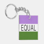 Porte-clés Indicateur EQUAL Genderqueer (Devant gauche)