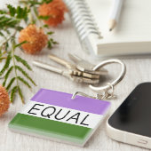Porte-clés Indicateur EQUAL Genderqueer (Devant Droit)