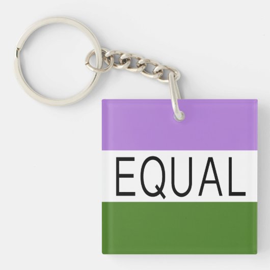 Porte-clés Indicateur EQUAL Genderqueer (Devant)