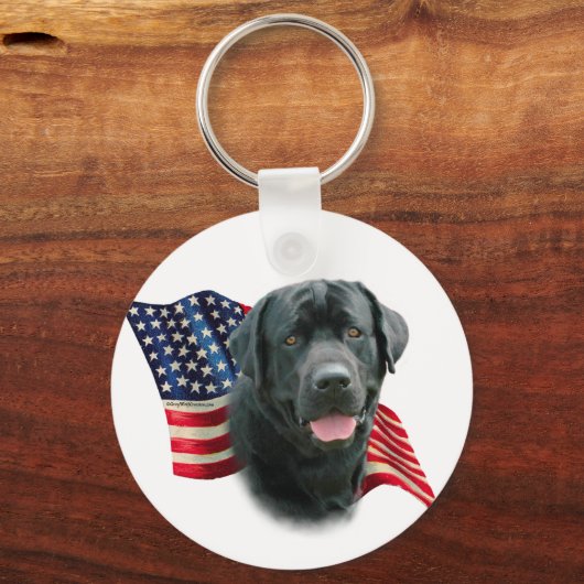 Porte-clés Indicateur Labrador Retriever (noir) (Verso)